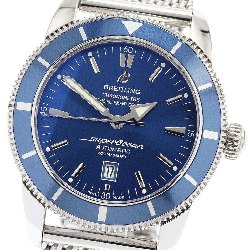ブライトリング BREITLING A17376 スーパーオーシャン オートマチック44 自動巻き メンズ 美品 内箱・保証書付き_868872 ブライトリング BREITLING A17376 スーパーオーシャン オートマチック
