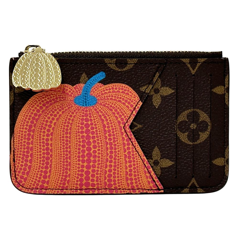 ルイ・ヴィトン LOUIS VUITTON 財布 LV×YK モノグラム 草間彌生 2023 レディース メンズ ブランド コインケース ポルトカルト・ロミー ブラウン マルチカラー M82110 カードケース コンパクト 美品 【】