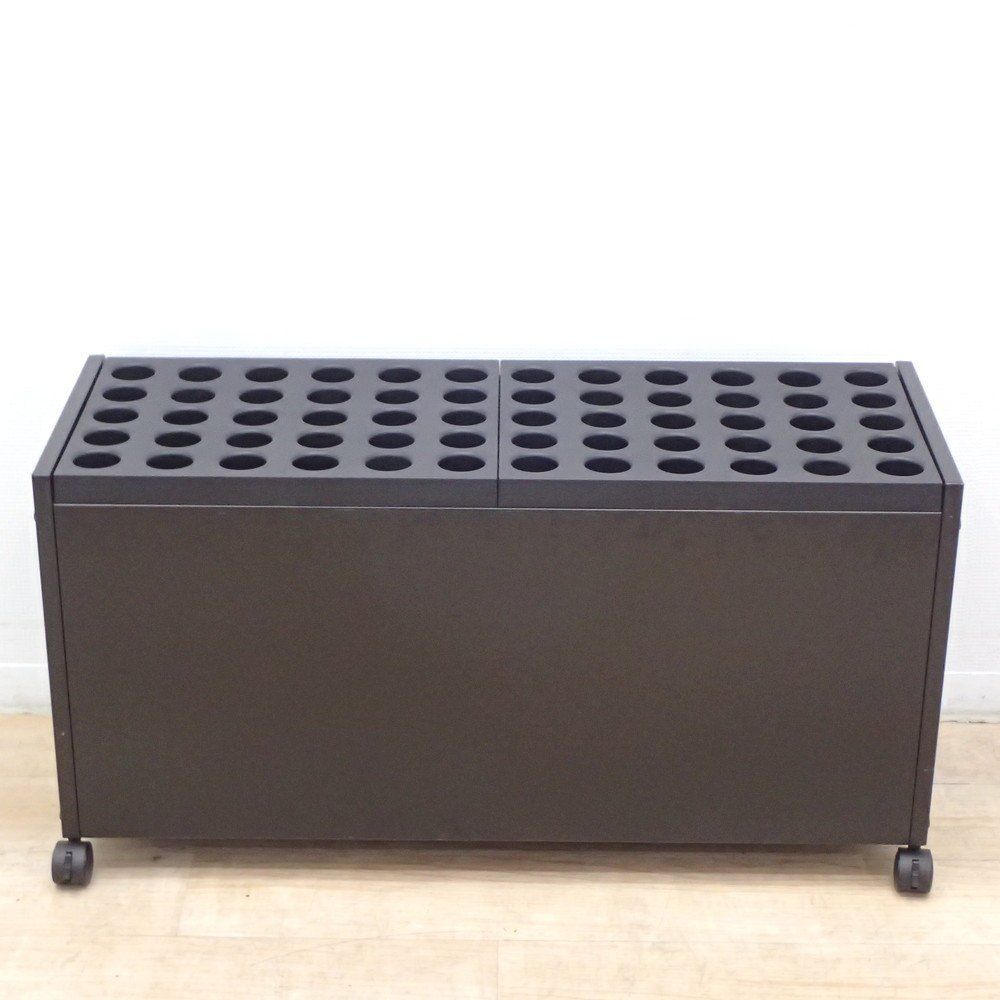 KOKUYO コクヨ 傘立て 60本収納 US183BK ブラック アンブレラスタンド W915 筒状 滴受け キャスター 玄関家具 EG19081 オフィス家具