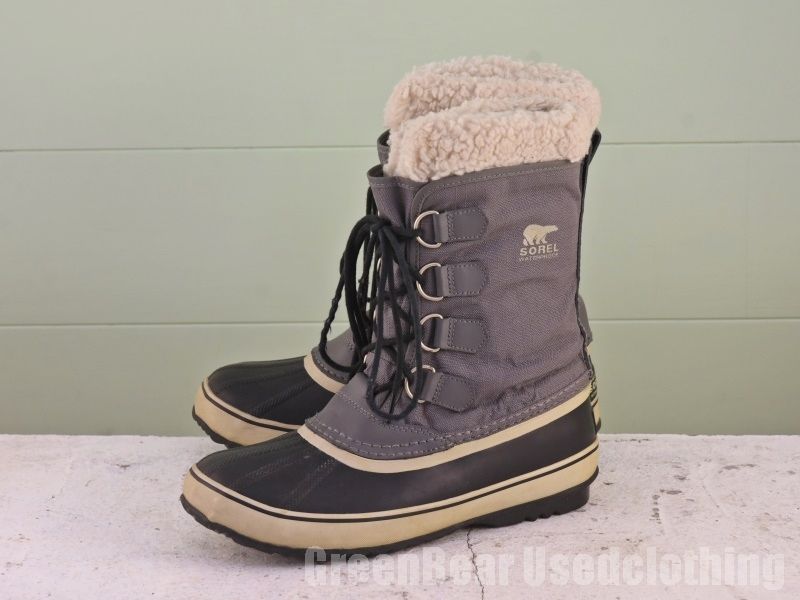 メンズ ソレル SOREL スノーブーツ ナイロン グレー 40 25cm Z013