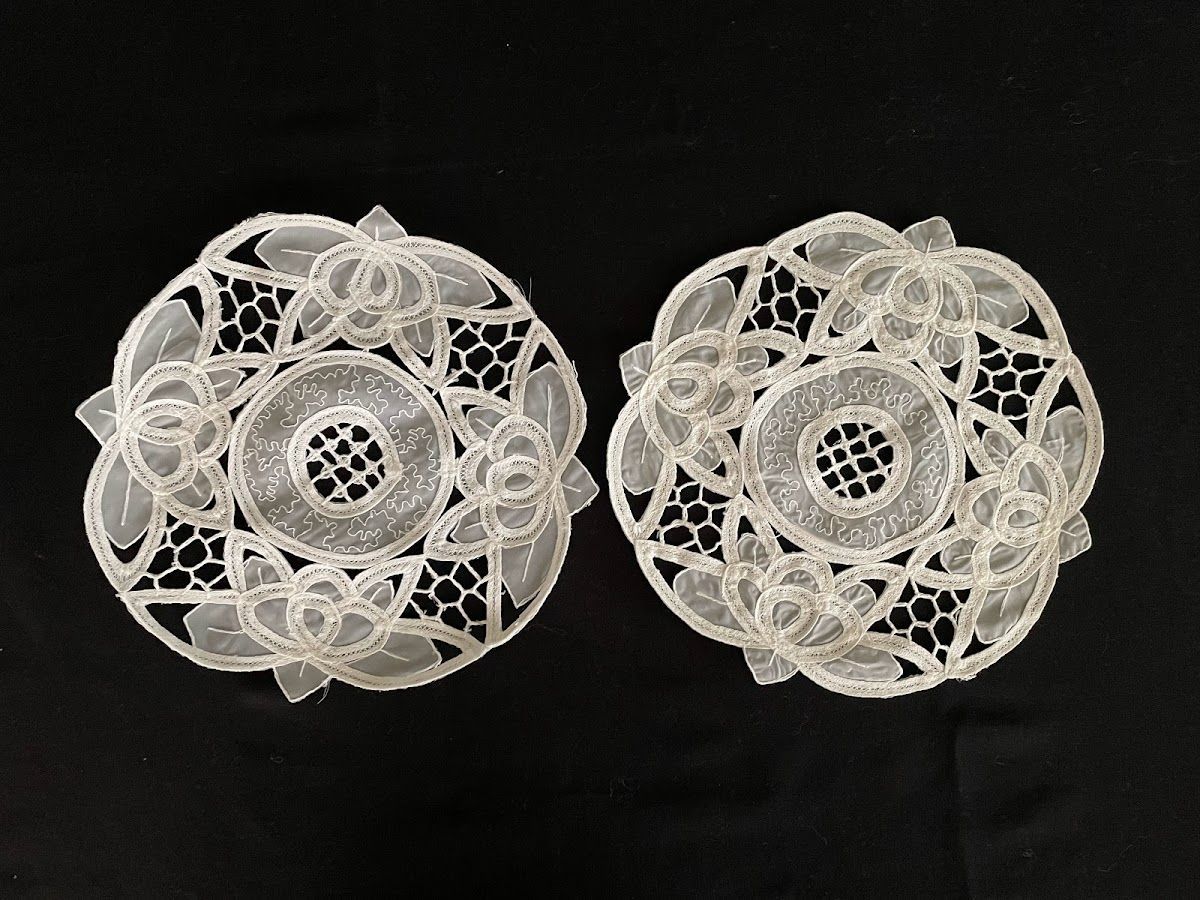 フランスアンティーク ドイリー バテンレース フランスインテリア【D