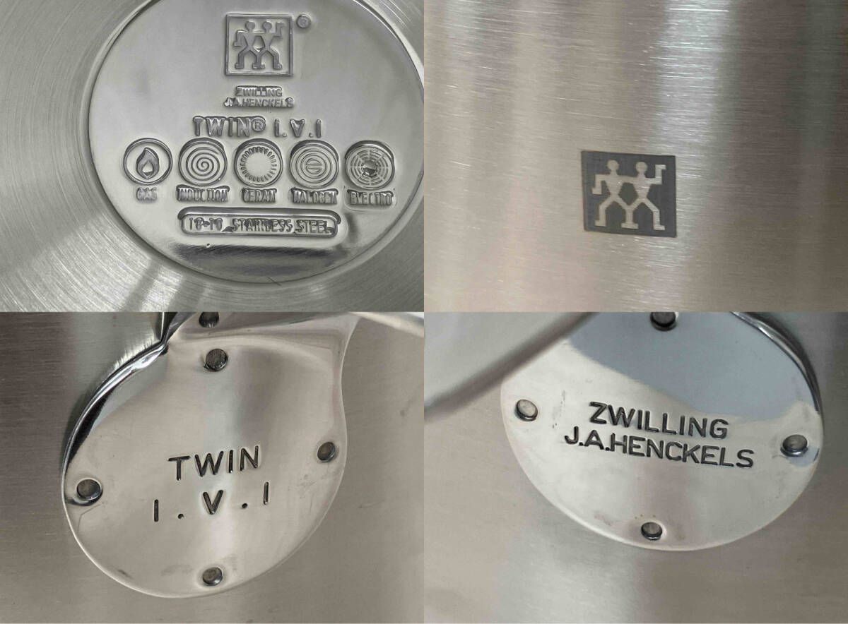 未使用品】 ZWILLING J.A.HENCKELS TWIN I.V.I 両手鍋 24cm 本体高さ約