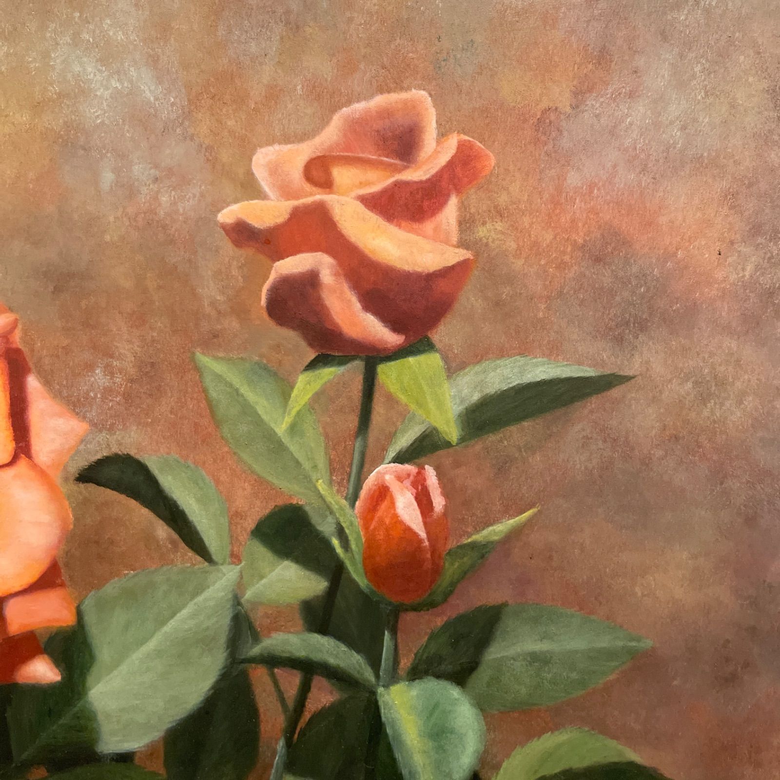 ☆一点もの ☆油絵 肉筆☆omiのオリジナル作品☆薔薇☆F4号