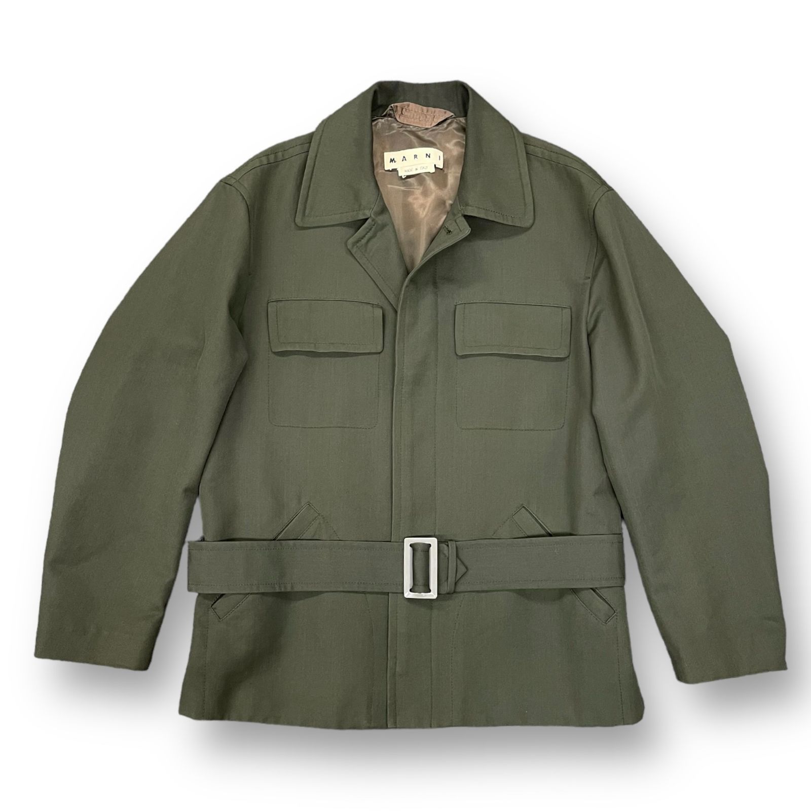 ジップボタンボタン留めMARNI archives military buckle jacket ...