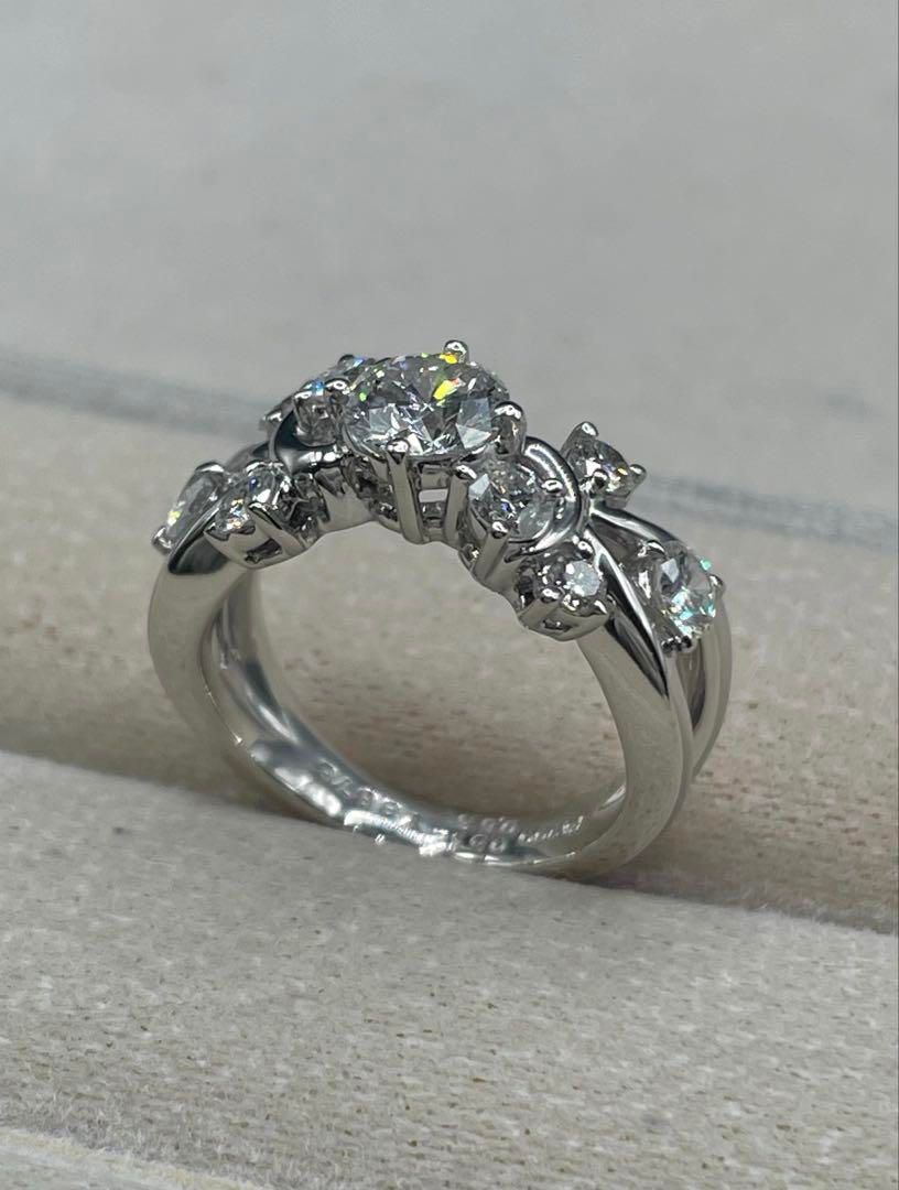 最終交渉可JQ359☆高級 ダイヤモンド1.042ct プラチナ リング ソ付