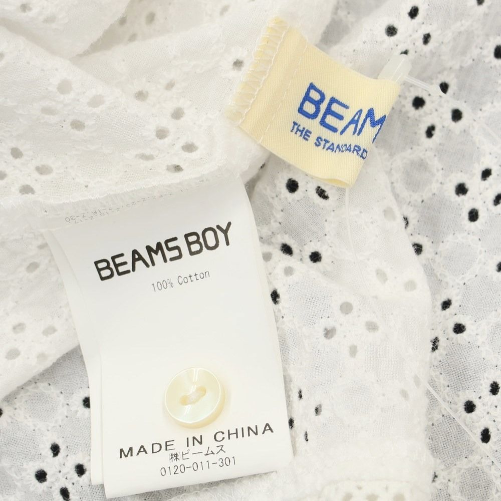 2024年最新入荷 中古】ビームスボーイ BEAMS フリル レース コットン BOY シャツ/ブラウス(半袖/袖なし)