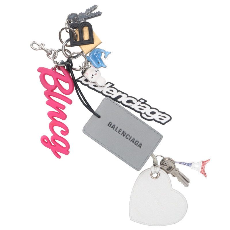 バレンシアガ Turner 7934952 マルチモチーフキーホルダー メンズ