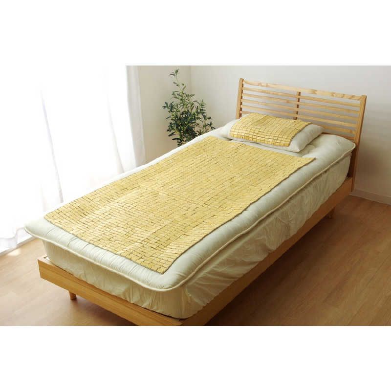 【 新品 未開封 】 イケヒコ ひんやり 竹から出来た敷パッド ベージュ (セミシングルサイズ/82×150cm) 未使用 送料無料