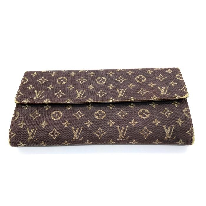 LOUIS VUITTON ルイヴィトン M95234 モノグラムミニラン ポルトフォイユサラ 二つ折り 長財布 ブラウン
