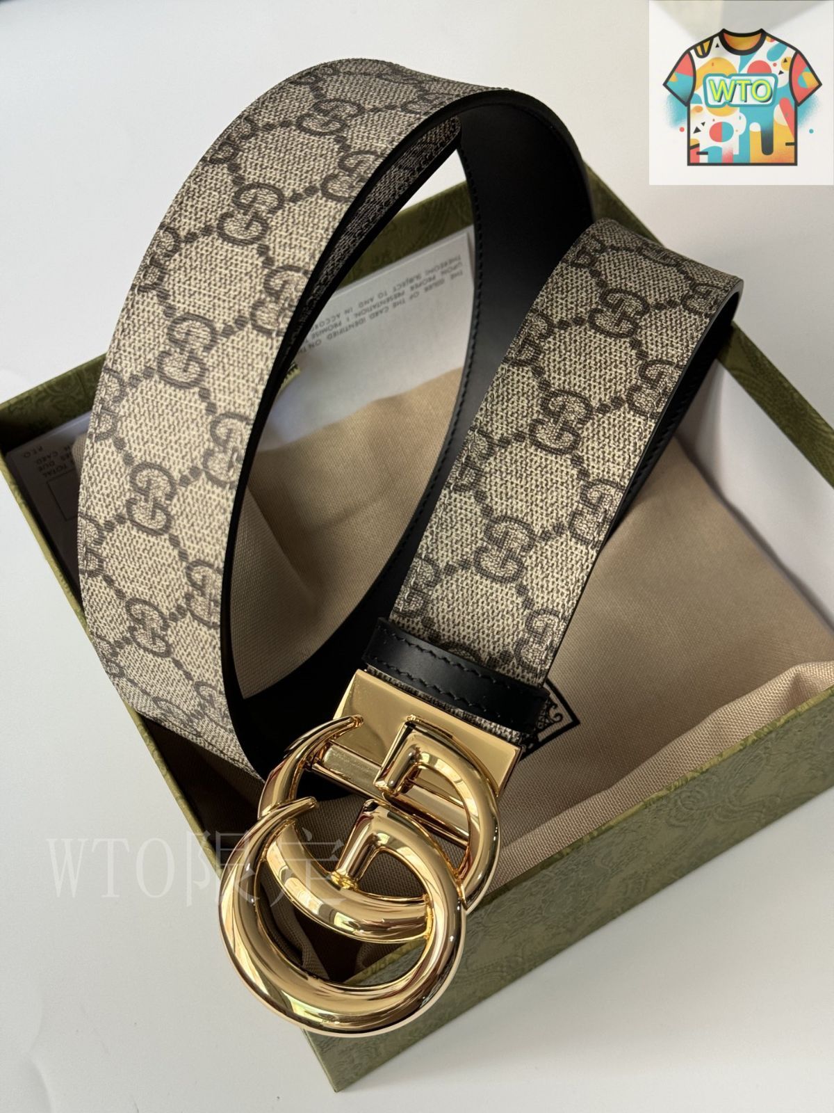 GUCCI ベルト Gバックル リバーシブル ベルト（スクエアG バックル） ブラック/ブラウン