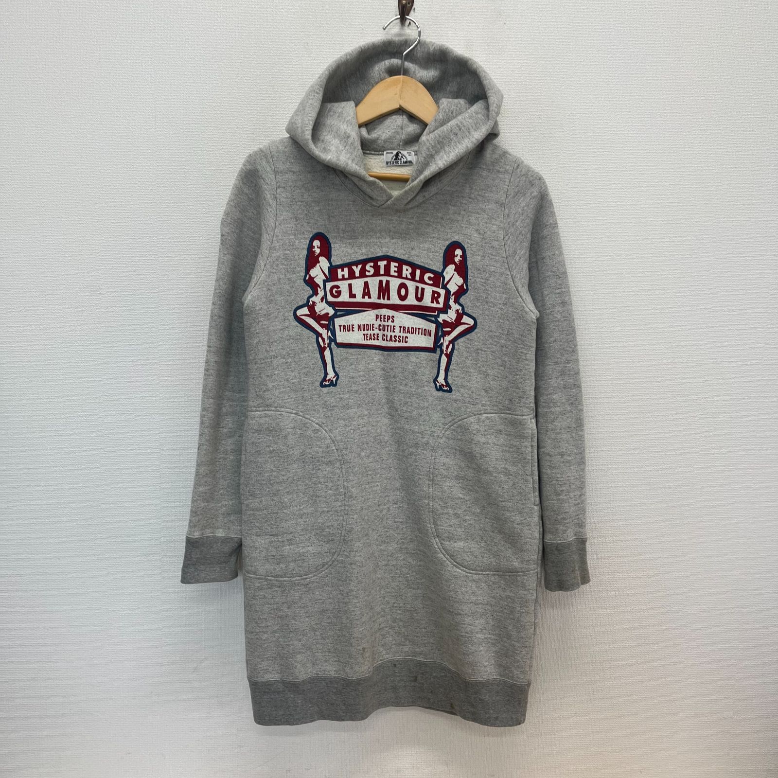 ヒステリックグラマー☆ノースリーブスウェットパーカーワンピース　ガールロゴ柄 ヒステリックグラマー☆ノースリーブスウェットパーカー
