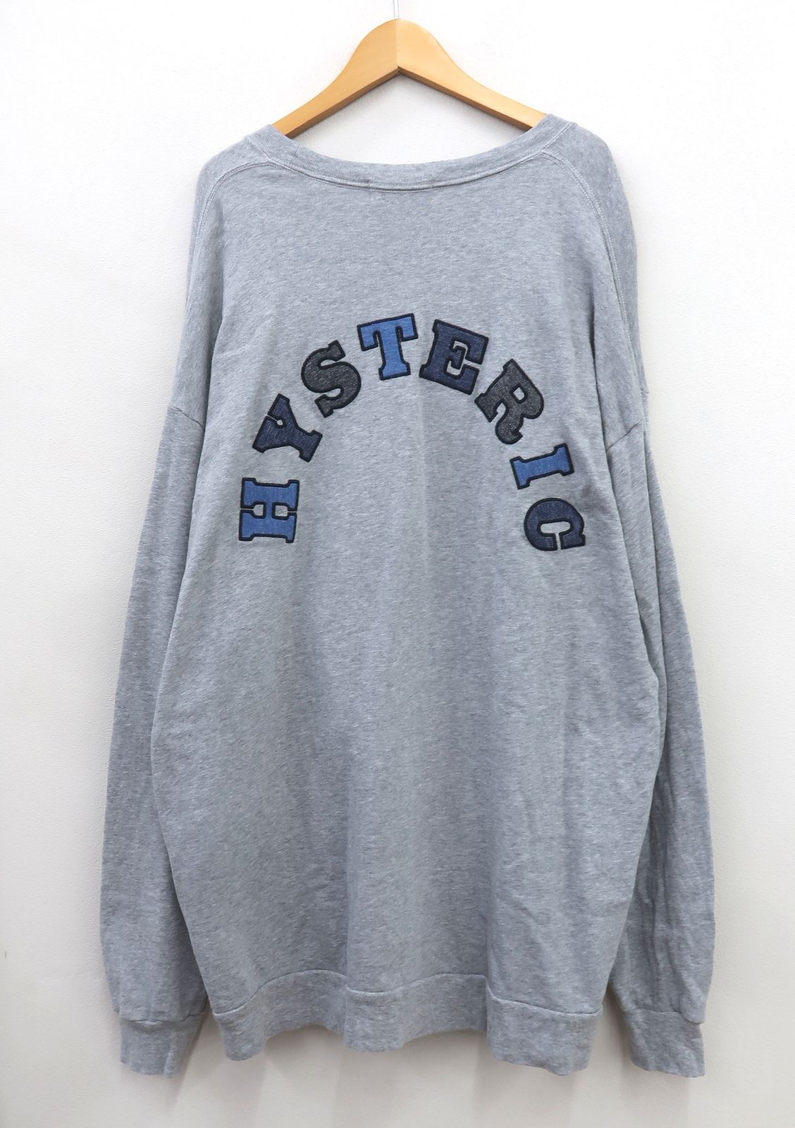 GLAMOUR ヒステリックグラマー 22 SS BIG DEADアップリケ オーバーサイズスウェット