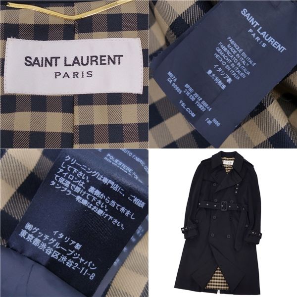 美品 サンローラン パリ SAINT LAURENT PARIS コート トレン