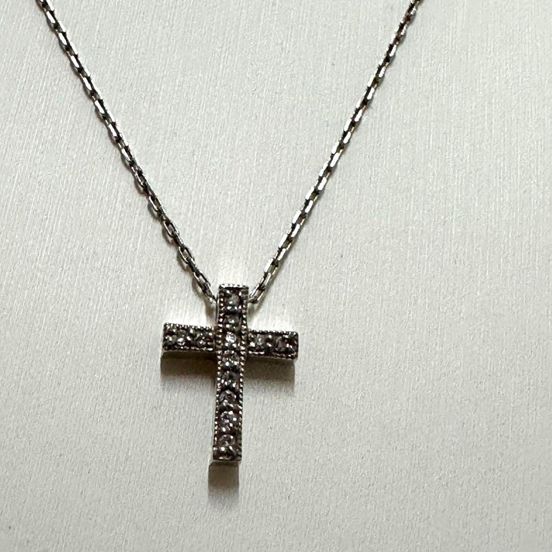 アガット agete ネックレス ダイヤモンド 0.12ct 十字架 クロス - メルカリ