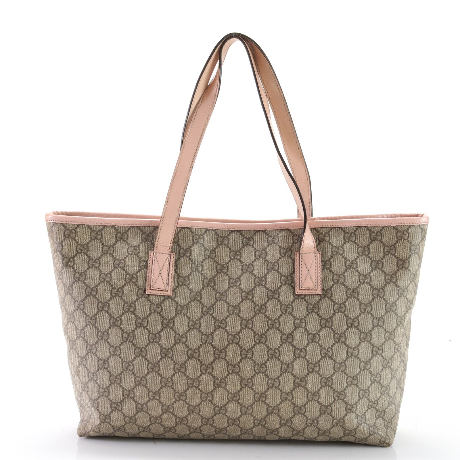 GUCCI グッチ gg柄 ジャガード×本革 レザー トートバッグ 美品 グッチ GGスプリーム 211137 212792 レザー トート バッグ