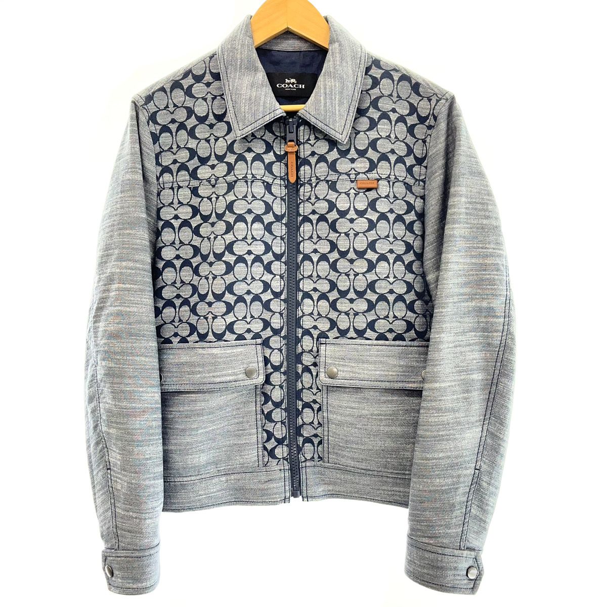 コーチ COACH SIGNATURE CHAMBRAY BLOUSON シグネチャー シャンブレー ブルゾン ジャケット 33790