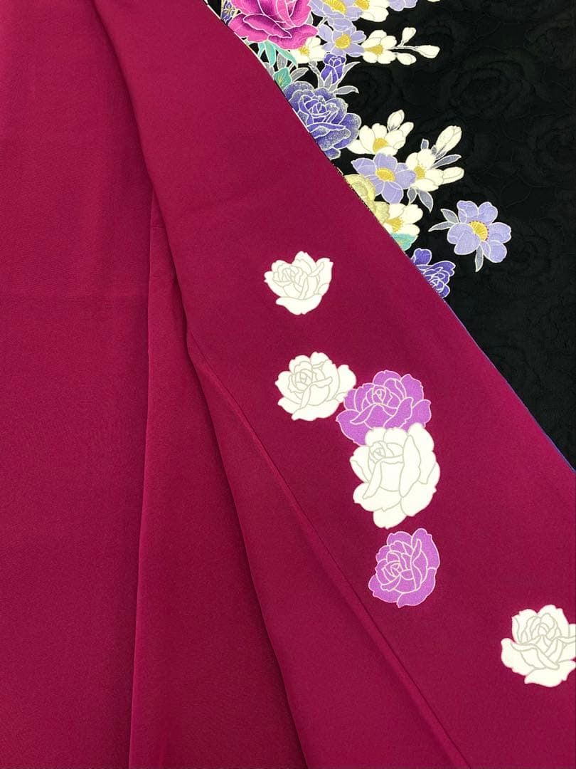 振袖 豪華 刺繍 金彩 薔薇 ふくれ織紋意匠 身丈169cm - メルカリ