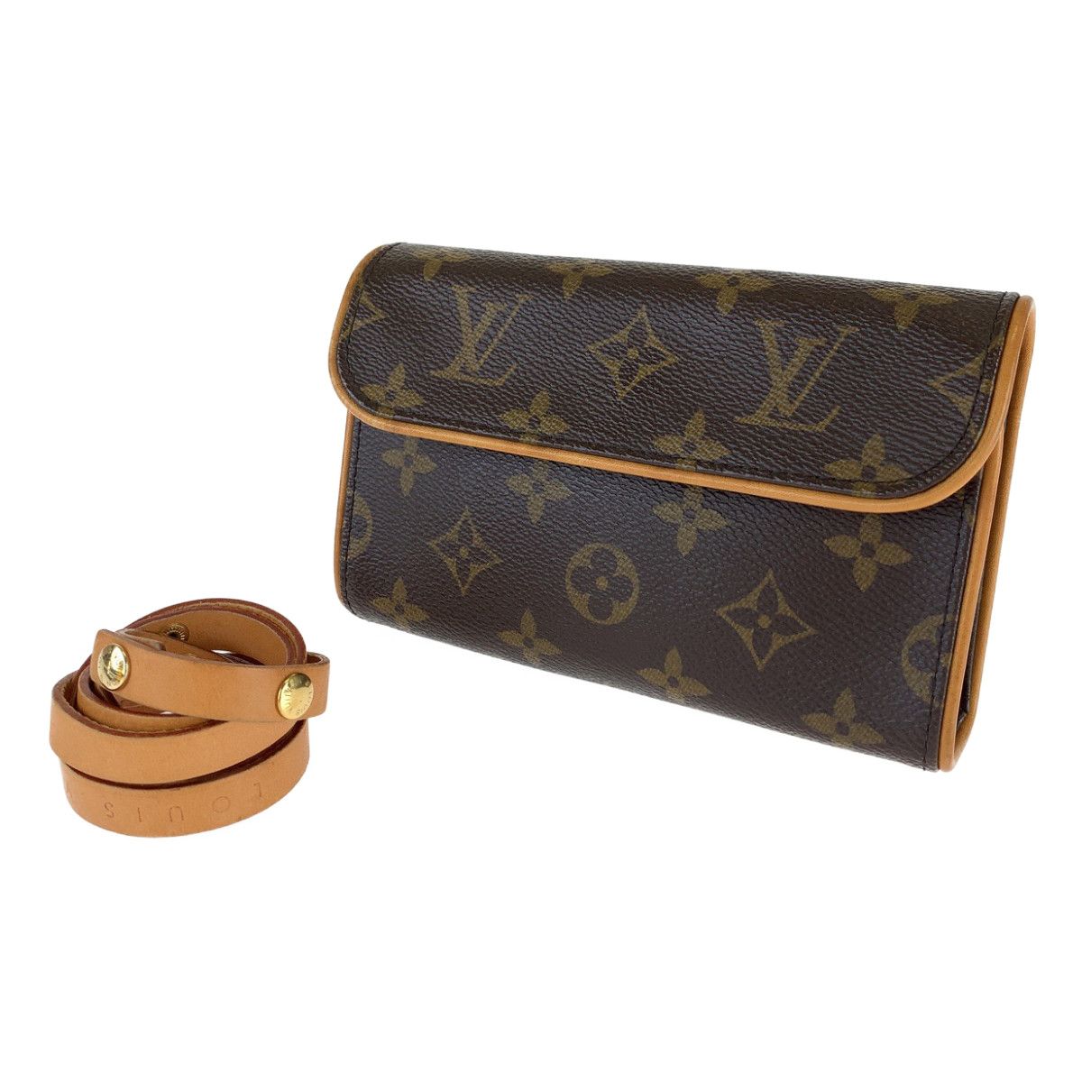 【美品】  Louis Vuitton / ルイヴィトン | M51855 モノグラム ポシェット フランティーヌ ウエスト ポーチ 保存袋あり シリアル/ショルダー・本体 | ブラウン | レディース