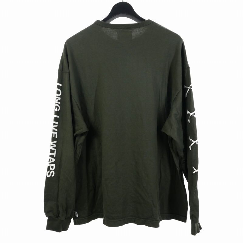 WTAPS 222ATDT-CSM12 ロングスリーブTシャツ 03 オリーブ ダブルタップス WTAPS Tシャツ 長袖 ロングスリーブT コットン