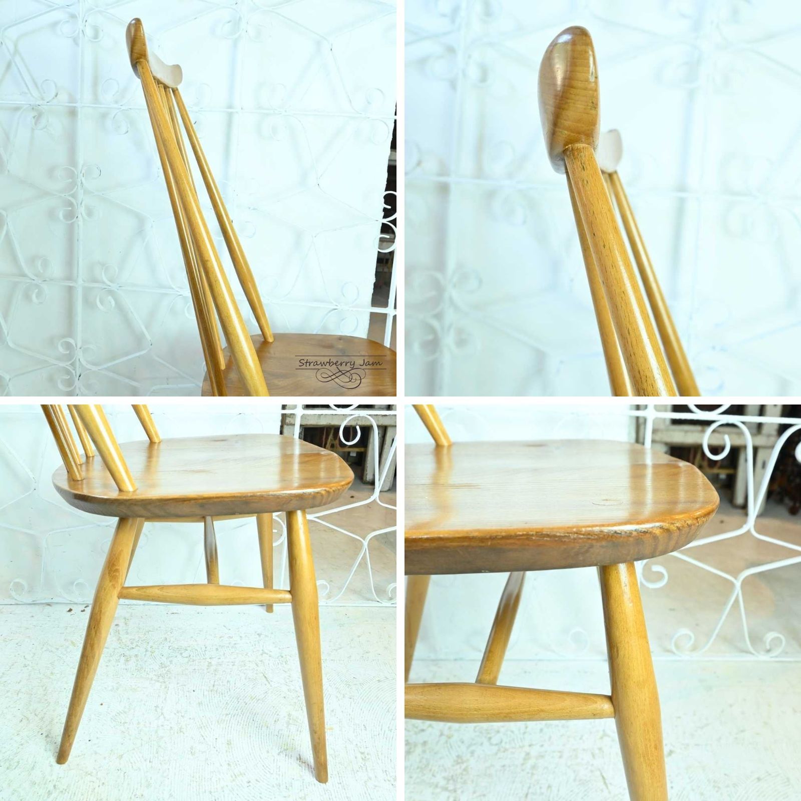 L3705-235-2 英国ヴィンテージ ERCOL アーコールチェア ゴールド