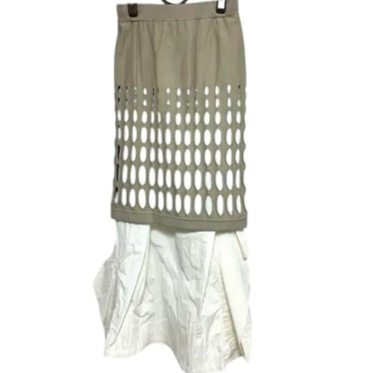 UN3D. サークルカットレイヤードニットスカート 36 S