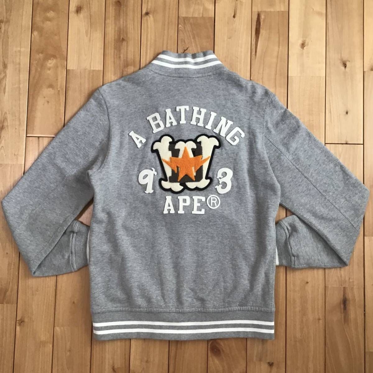 ワッペン スウェット スタジャン BAPE ベイプ a bathing ape BAPESTA ワッペン スウェット スタジャン Sサイズ a bathing ape