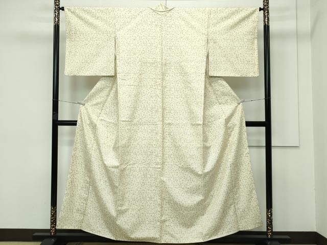 平和屋着物 上 石川県指定無形文化財 牛首紬 白山工房 手織り 草花文 CZAA3365s5