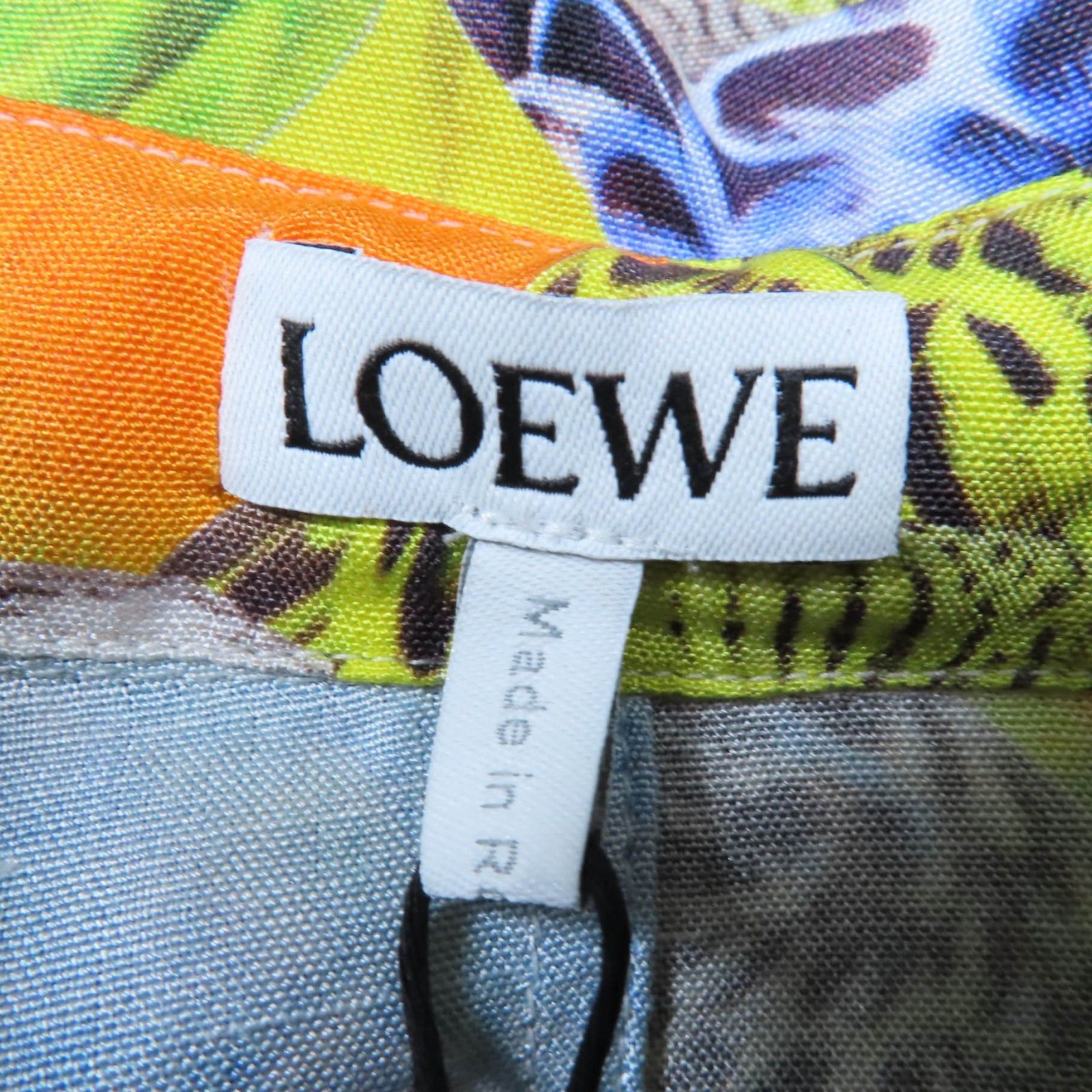 未使用品☆LOEWE ロエベ S359Y05X45 シルク アナグラムロゴ刺繡  