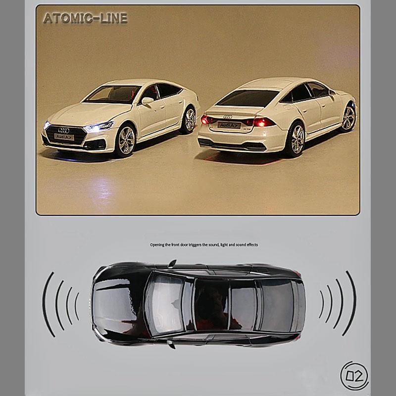 Audi 公式A7 ミニカー　非売品 AUDI アウディ A7 1/32 ミニカー 全3色 ライト点灯 エンジン