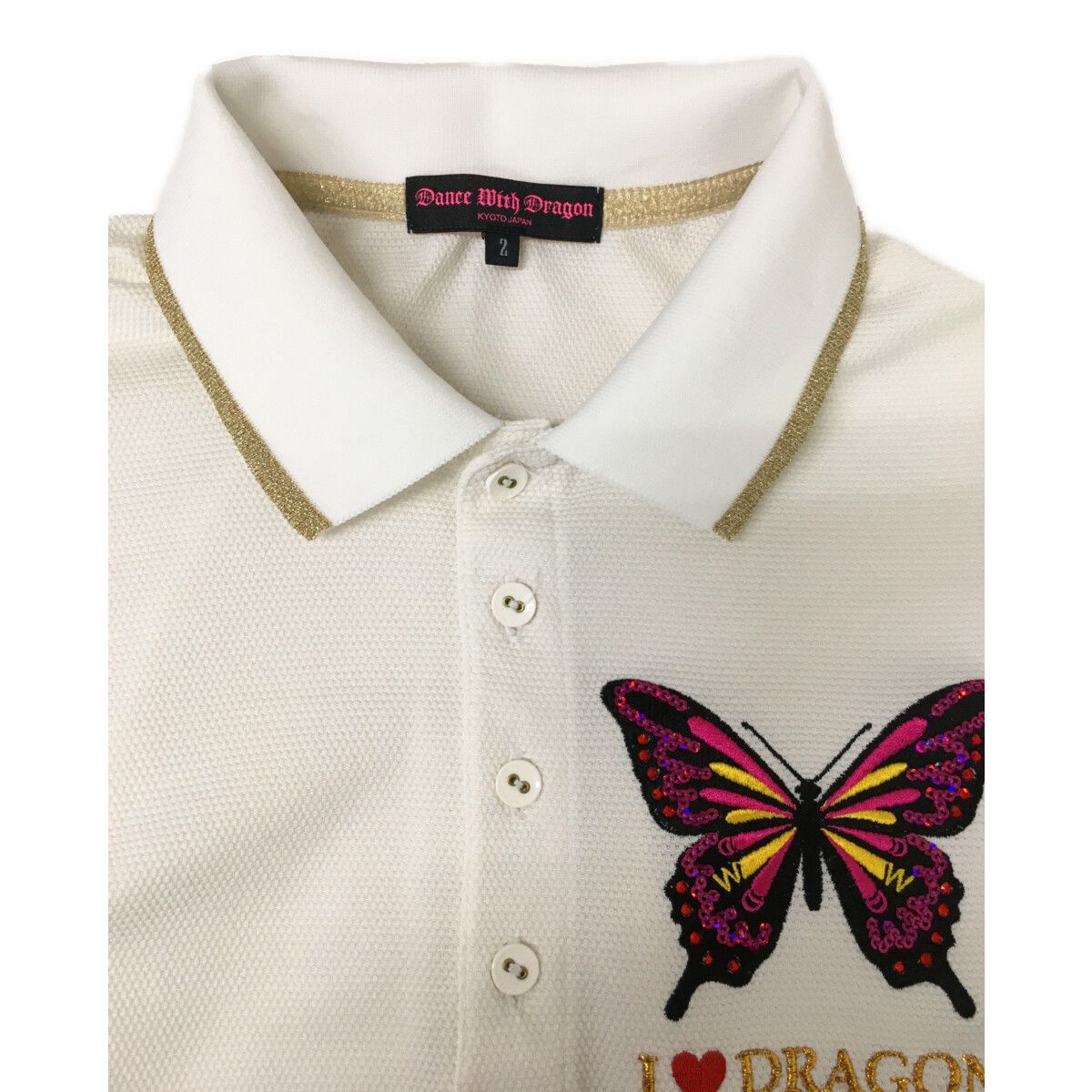 Dance With Dragon - coco 中古 ダンスウィズドラゴン DANCE WITH DRAGON レディース セットアップ 2(M) 3(L) 白 ホワイト 訳あり上下サイズ違い 中古 レディース ダンスウィズドラゴン DANCE WITH DRAGON