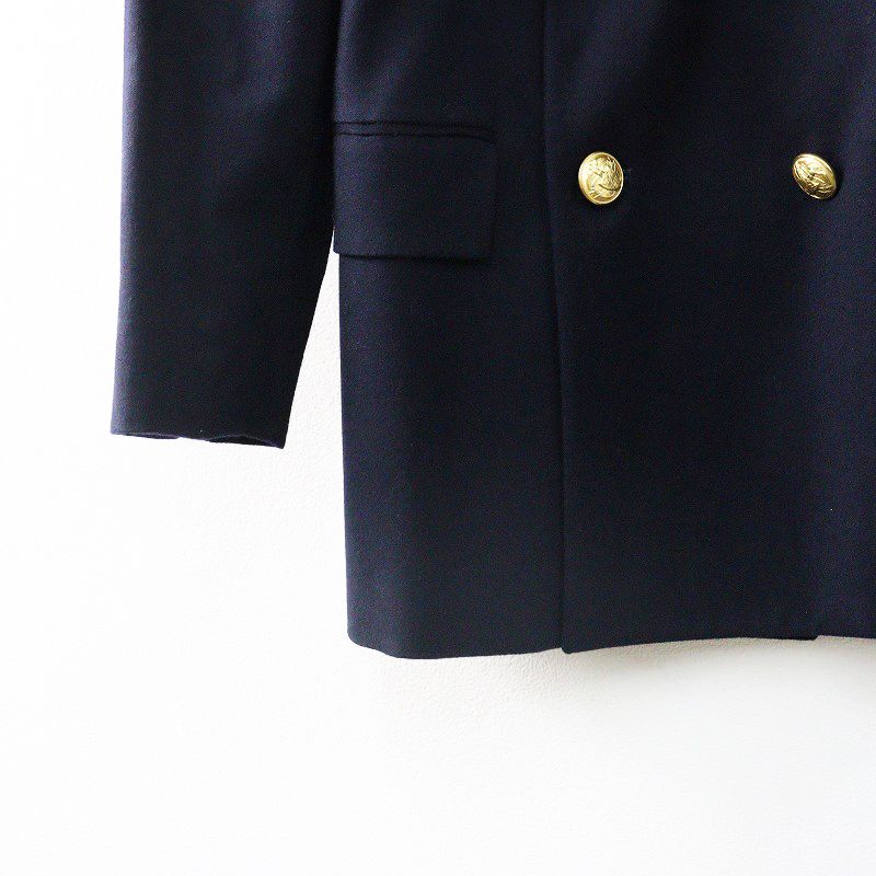 状態良好✨RalphLaurenラルフローレン金ボタンダブルJKアイボリー11 美品ポロラルフローレン 紺ブレ ダブル テーラードジャケット