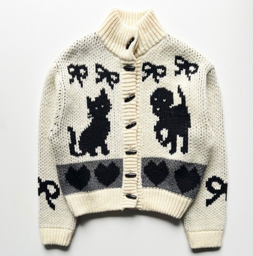 新品 オープンワイワイ ウールカーディガン OPEN YY RIBBON RIB KNIT 2 