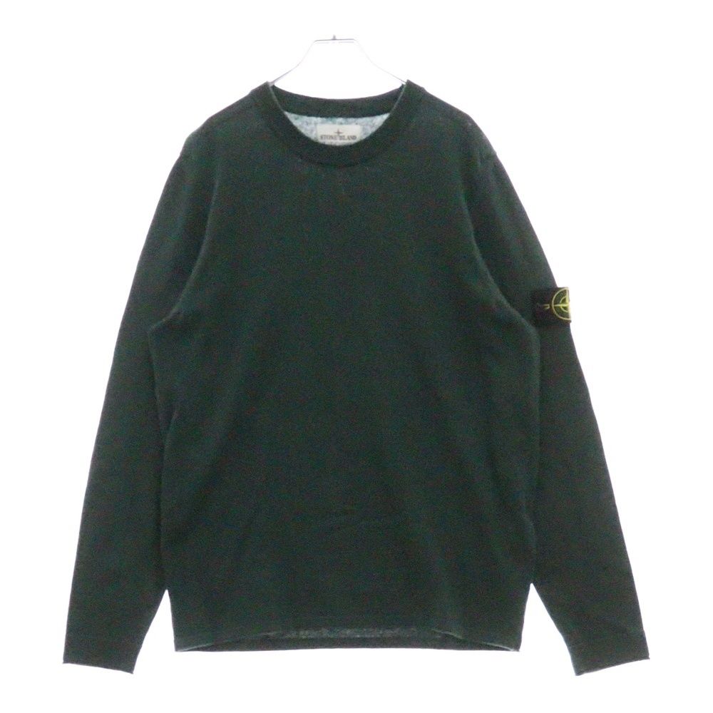 ストーンアイランド　ニットネックウォーマー　黒　刺繍ロゴ STONE ISLAND ストーンアイランド ニット ブラック セーター 黒