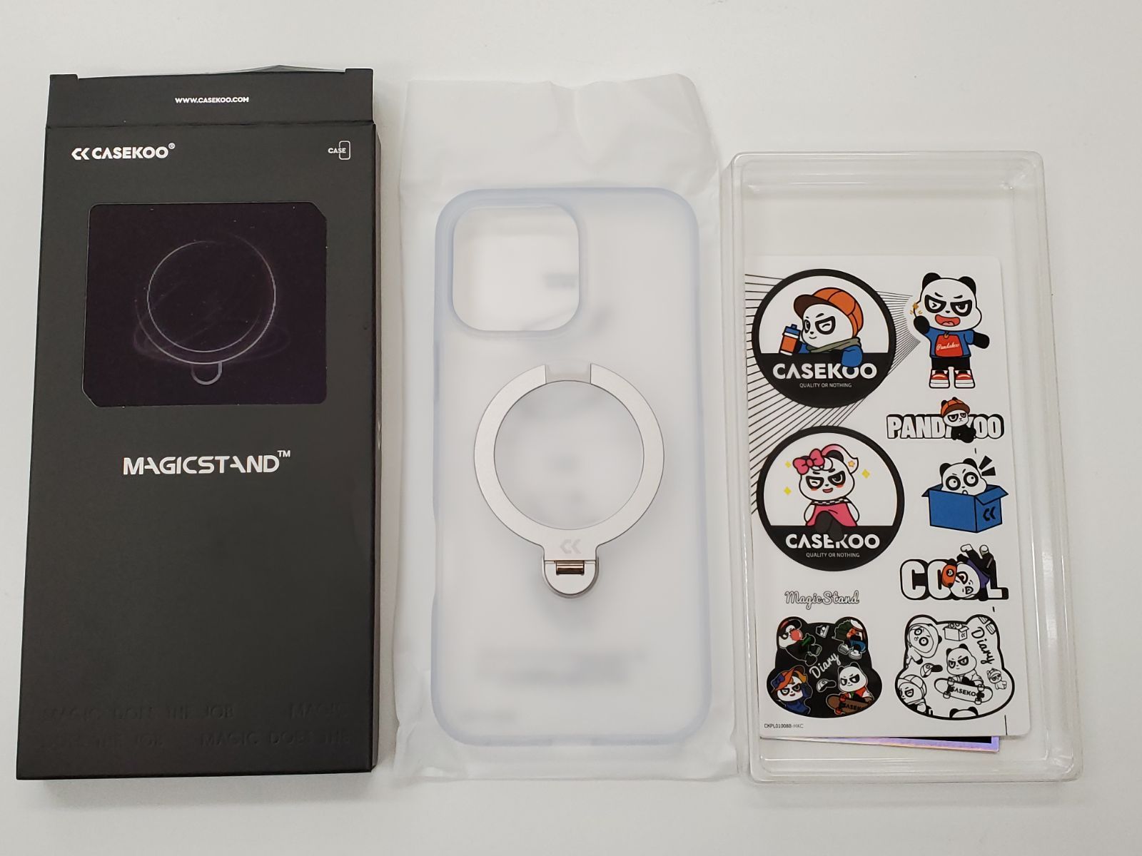 ★CASEKOO iPhone 16 Pro Max 用 ケース 米軍MIL規格 耐衝撃 MagSafe対応 高耐久性【横縦両立・角度自由調整】