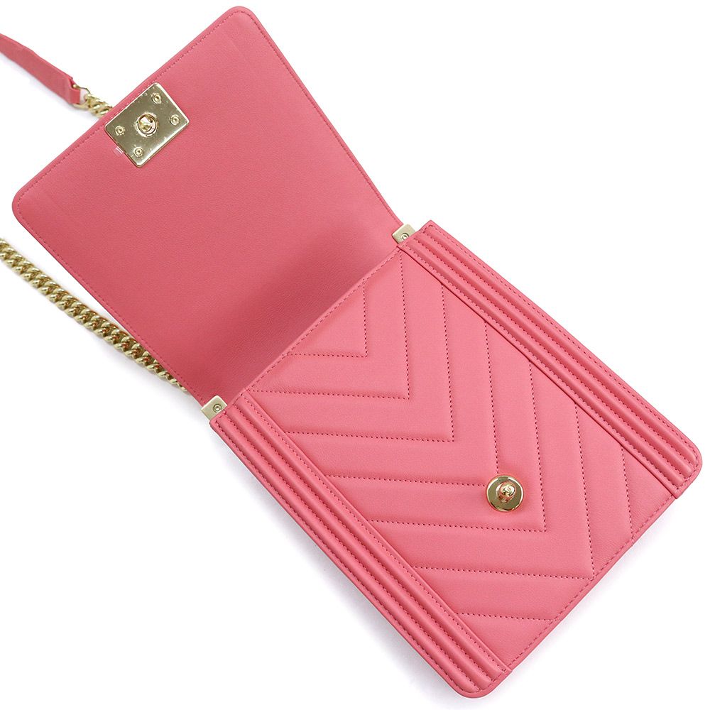 シャネル ボーイシャネル シェブロン Vステッチ 2Way チェーン