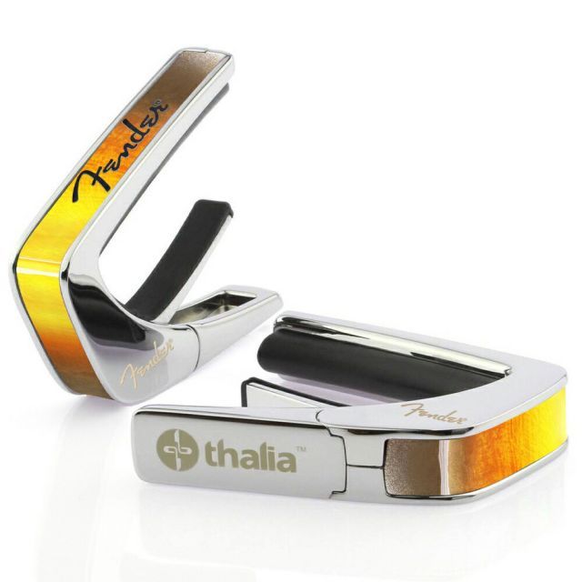 タリア カポ フェンダー ライセンスド モデル Thalia Capos カポタスト | Fender SUNBURST w|Black Spaghetti Logo Chrome 3種フレットパッド付属