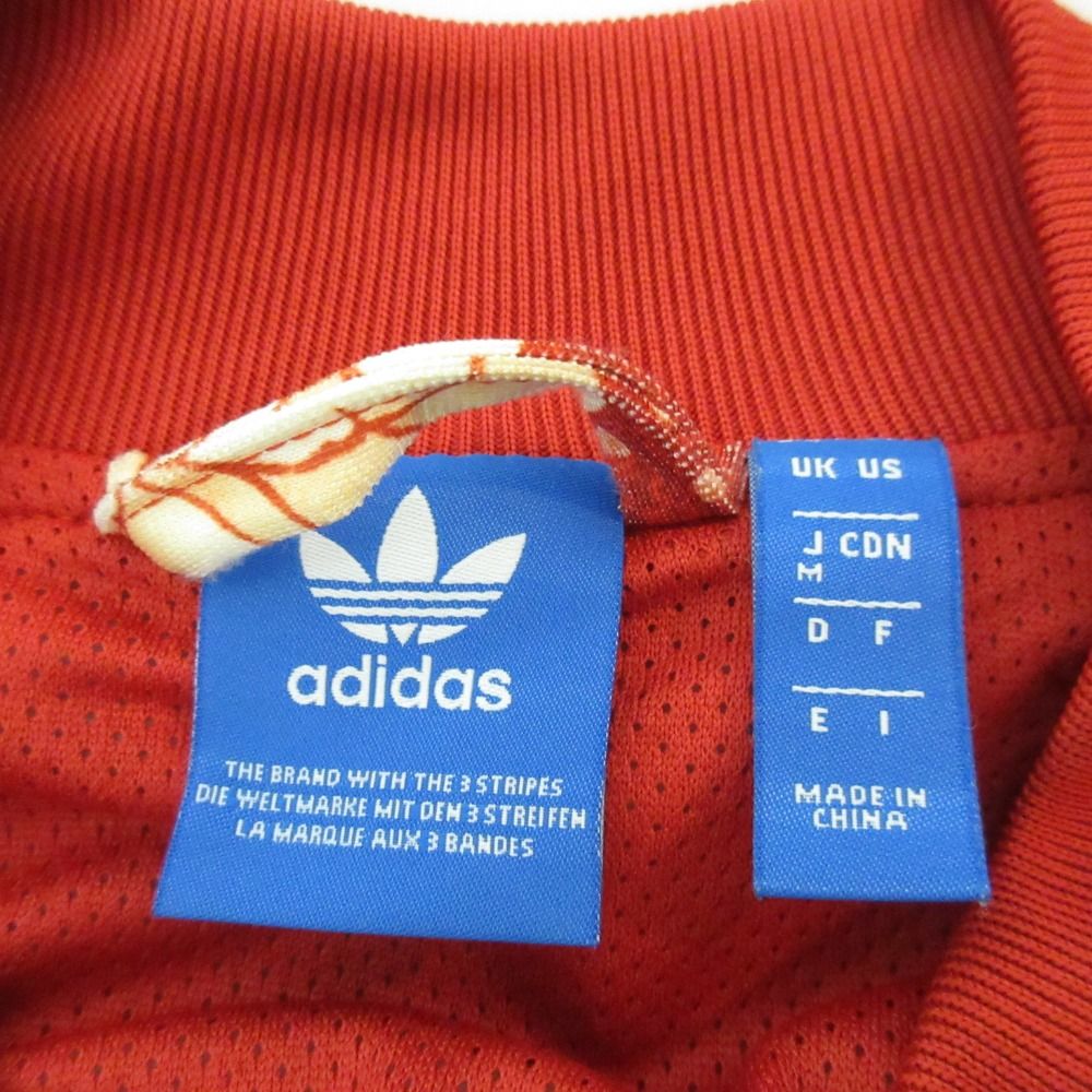 adidas - 美品 adidas アディダスオリジナルス C SST TT フラワープリント トラックジャケット ジャージ ブルゾン BJ8417 サイズM レッド レディース 古着 中古 USED 美品 adidas アディダスオリジナルス C SST TT フラワープリント