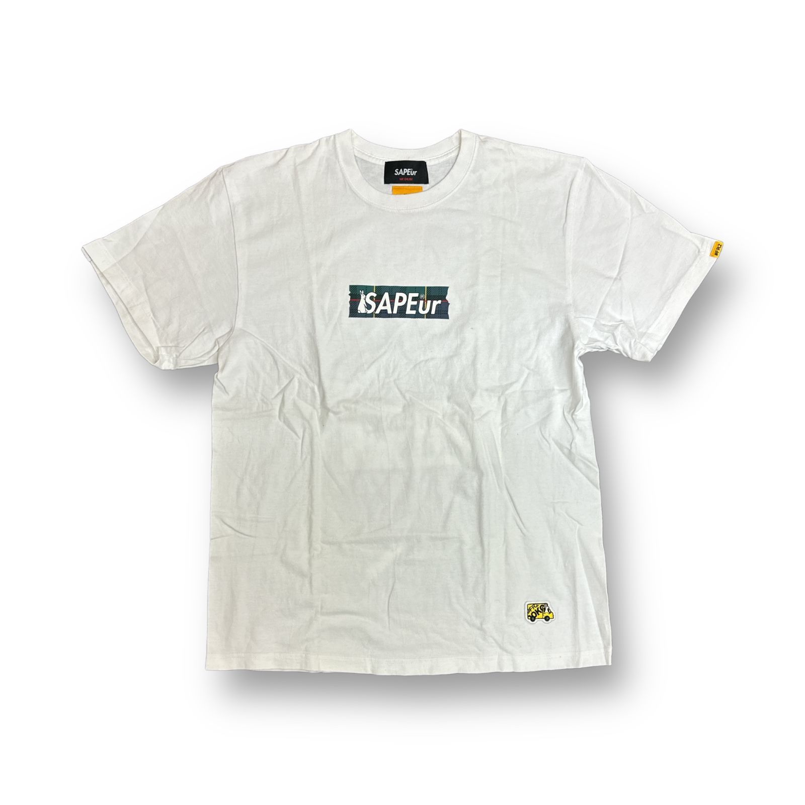 SAPEur × #FR2 コラボ ロッドマン チェック プリント Tシャツ
