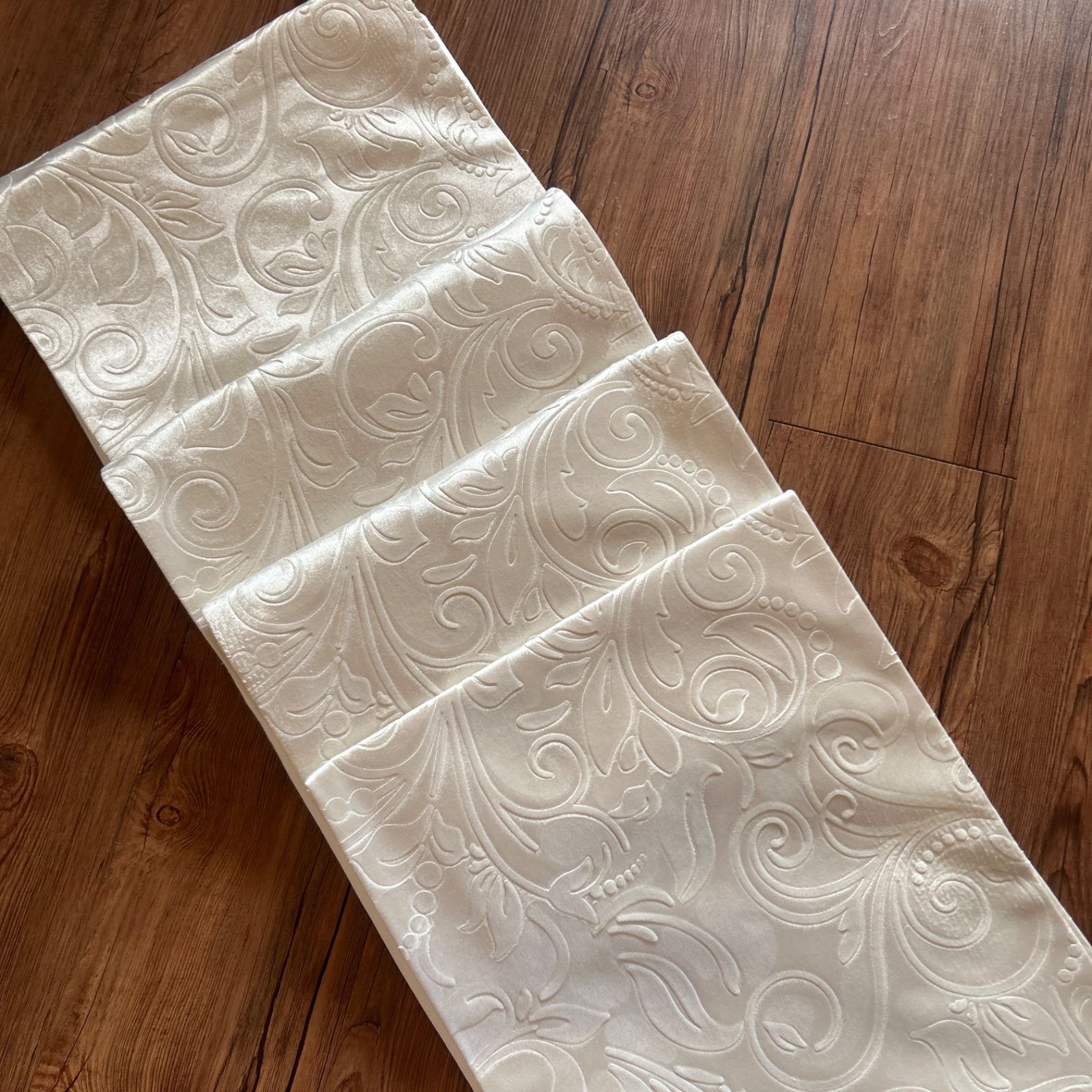仕立て品 唐草模様ベルベット袋帯