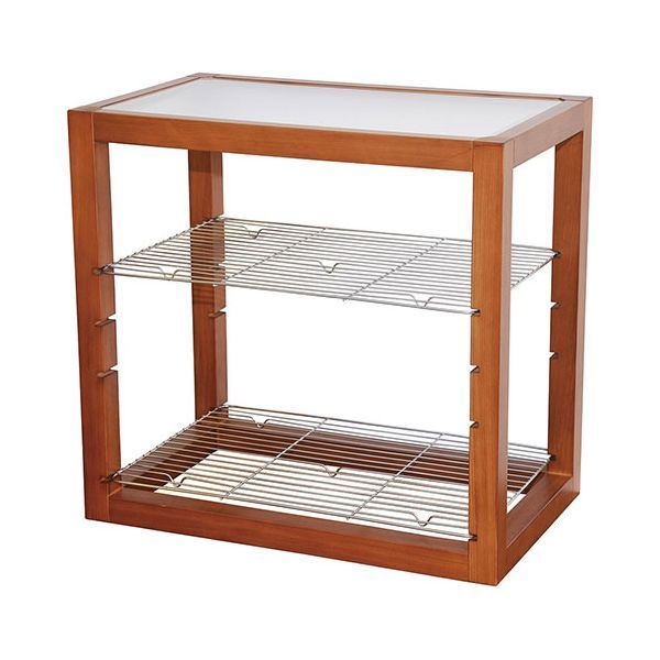 ヤマコー 用美 業務用 木製ディスプレイラック 目皿付 ブラウン yamaco43643