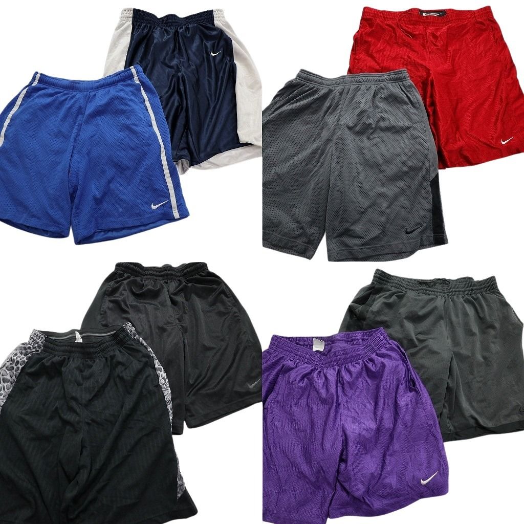 古着卸 ナイキ NIKE バスパン 8枚セット メンズ XL |L ワンポイント ライン系 イージーパンツ バイ 古着 NA4752
