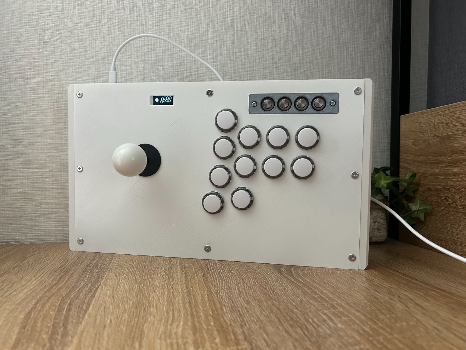 プリオーダー８角ガイド 普通のアケコンSE レバー ボタン24mmモデル 叛逆のホワイト⛄️ OLED搭載