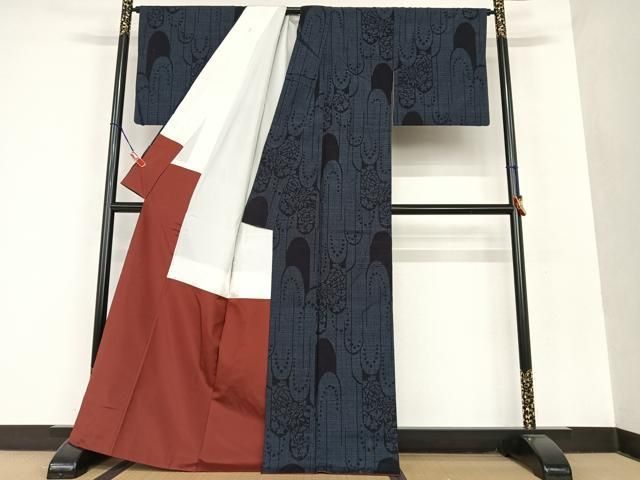 平和屋着物○結城紬 100亀甲 草花文 正絹 逸品 AAAU8243zg - メルカリ