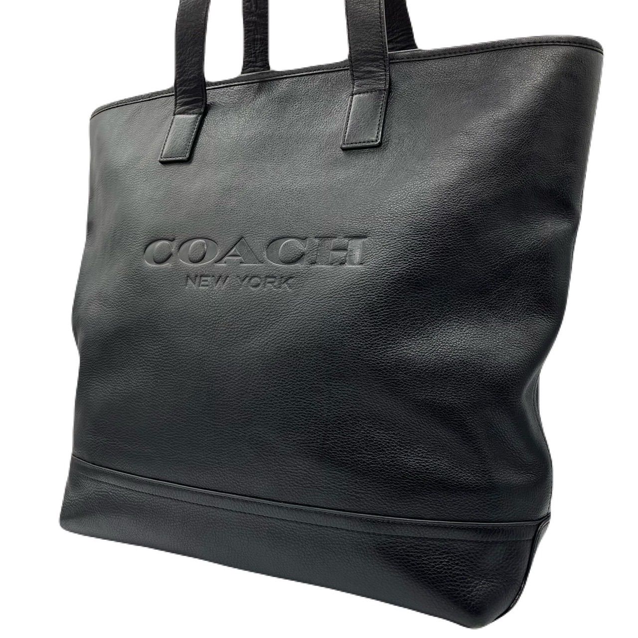 COACH トートバッグ オールレザー 黒 大容量 ユニセックス A4 【公式通販】