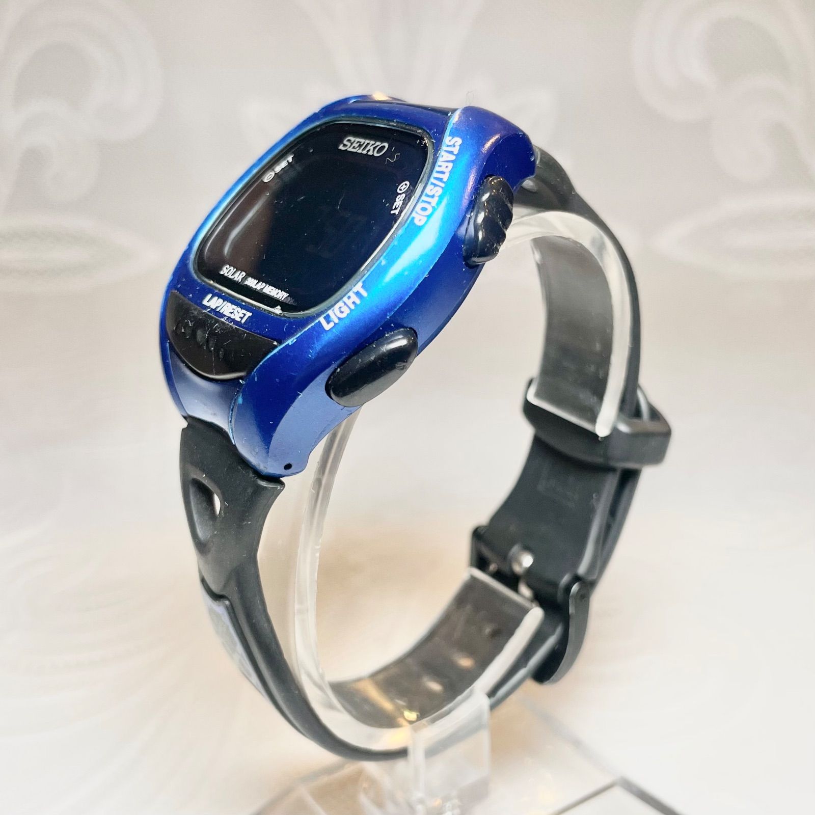 SEIKO セイコー スーパーランナーズ 腕時計 S680-00A0 ブラック×ブルー 