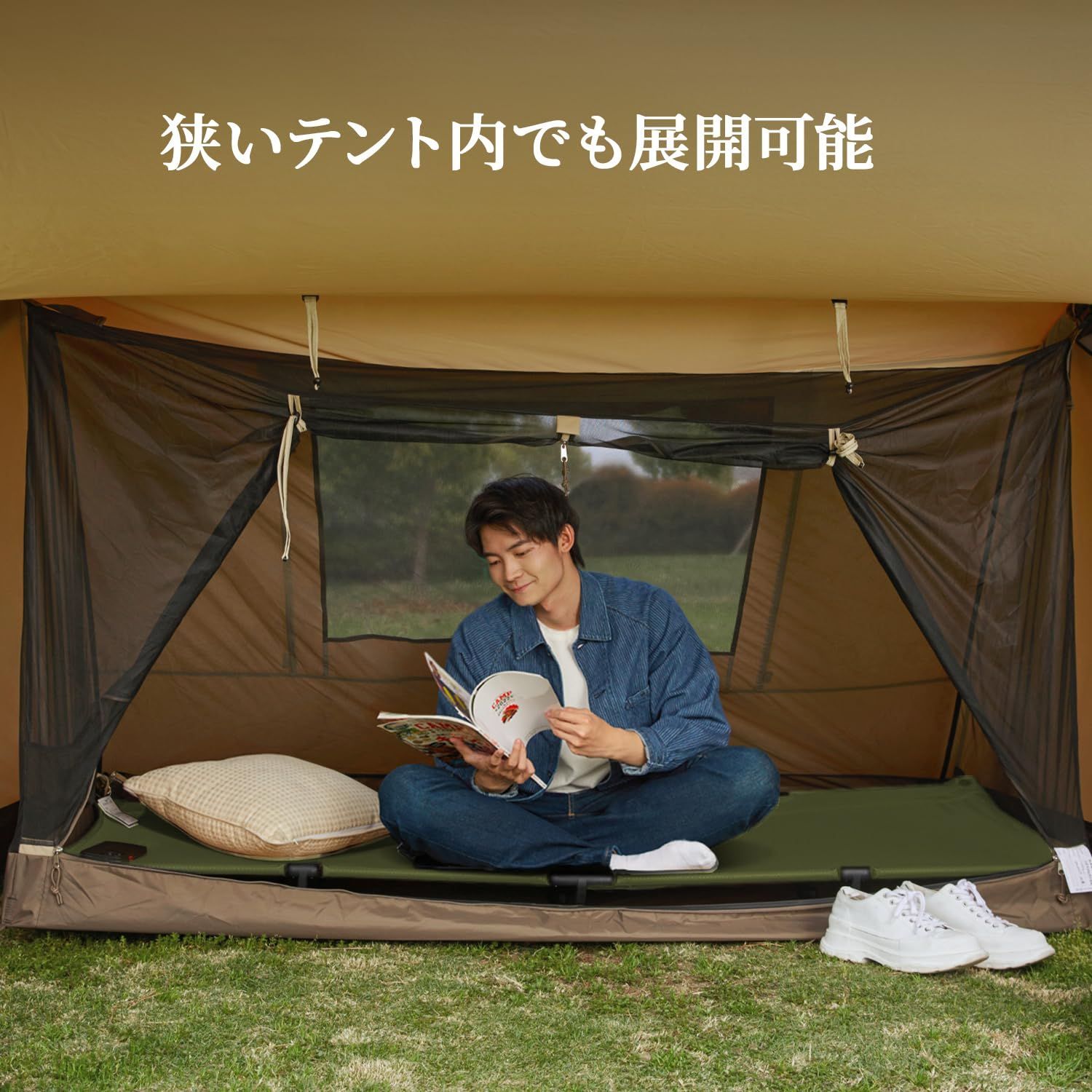 人気商品 30秒ベッド TIMBER RIDGE キャンプコット 組み立て不要 特許取得 数秒セットアップ 軽量2.9kg 折りたたみ アルミ スチール製 耐荷重102kg L190.5*W66*H15.5cm きしみ音ない コンパクト テントコット 持ち WWW_NOITHATQUANGTHANH_NET