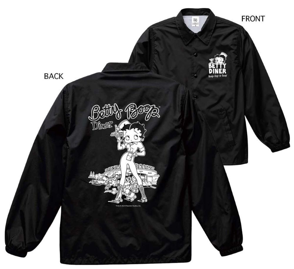 BETTY BOOP NYLONCOACH JACKET【DINER】 ナイロンコーチ ジャケット /秋冬 べティ アメリカン雑貨