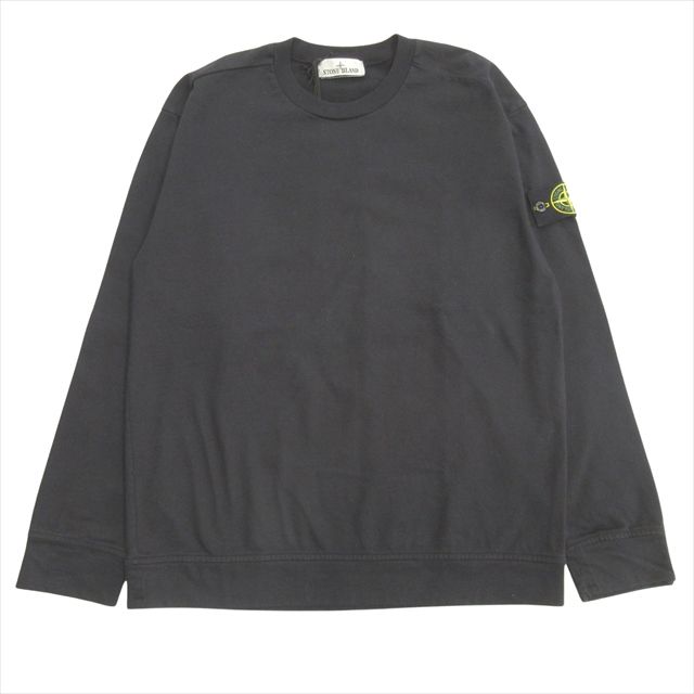 ♥品 ストーンアイランド STONE ISLAND コンパスバッジ ガーメントダイ スウェット シャツ トレーナー カットソー ロゴ ワッペン 製品染め 791563750 M 黒 ブラック メンズ
