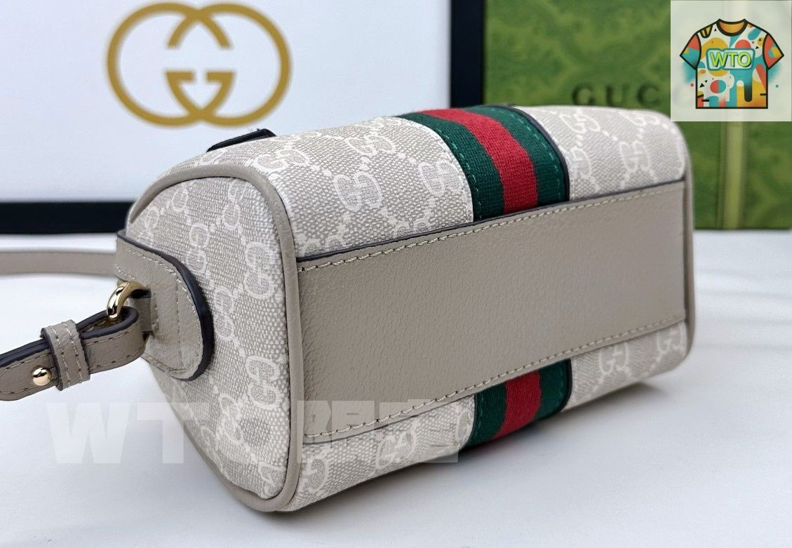 未使用　グッチGG柄ミニハンドバッグ/ポーチ　箱付き 今日特価】GUCCI グッチ オフィディア スーパーミニ