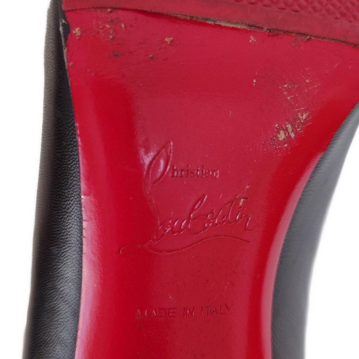 CHRISTIAN LOUBOUTIN クリスチャンルブタン パンプス 38 レディース - 黒 レザー KIN-KAAI_COM